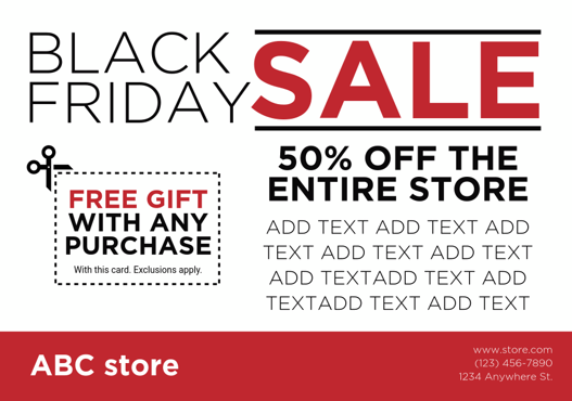 Black Friday Postcard Template #2
