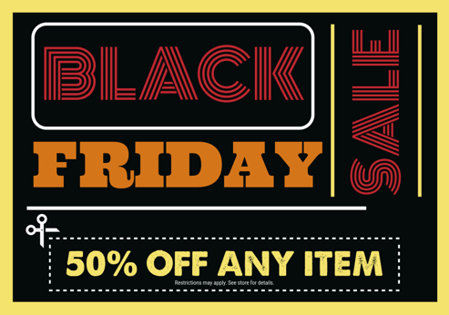 Black friday postcard template #4