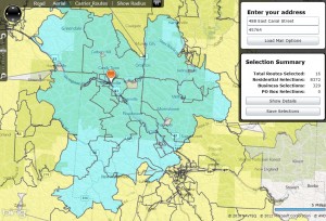 direct mail targeted map