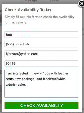 car dealership form car dealership form