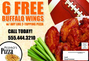 football pizza postcard
