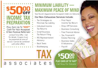tax service postcard