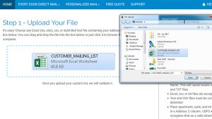 upload customer mailing list