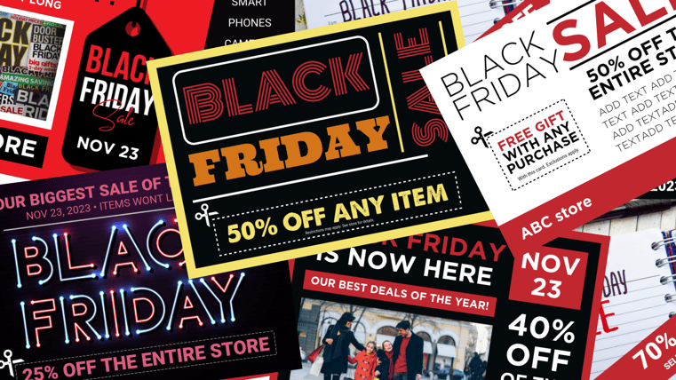 Picture of black friday postcards