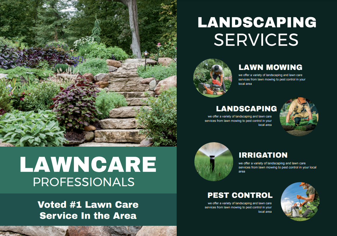 FRONT 2: EDDM landscaping postcard template