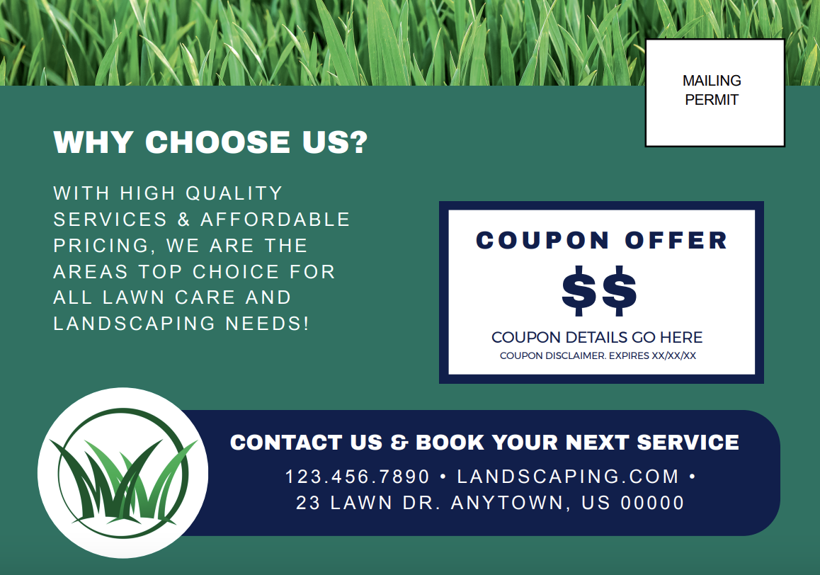 BACK 2: EDDM landscaping postcard template