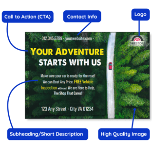 postcard design labeled