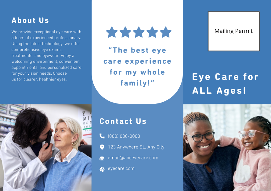 eye care postcard back