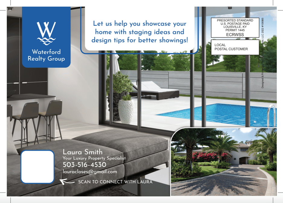 real estate postcard 1 back