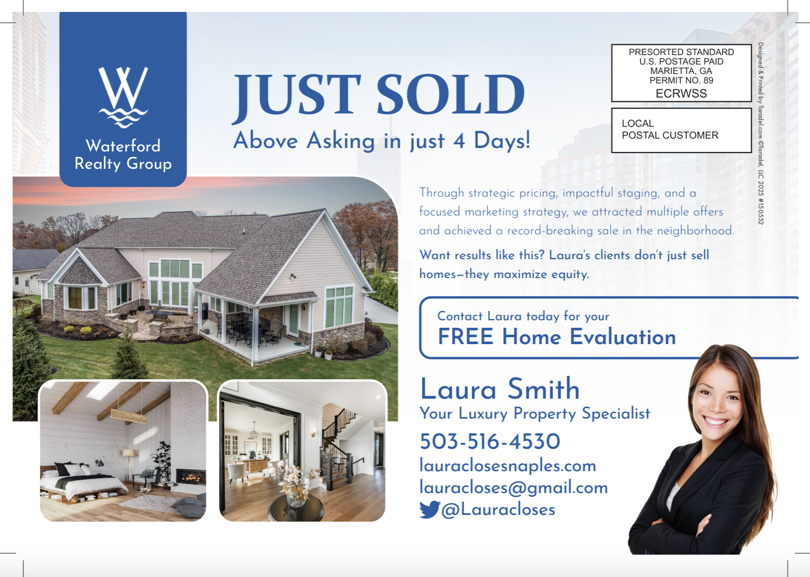 real estate postcard 2 back